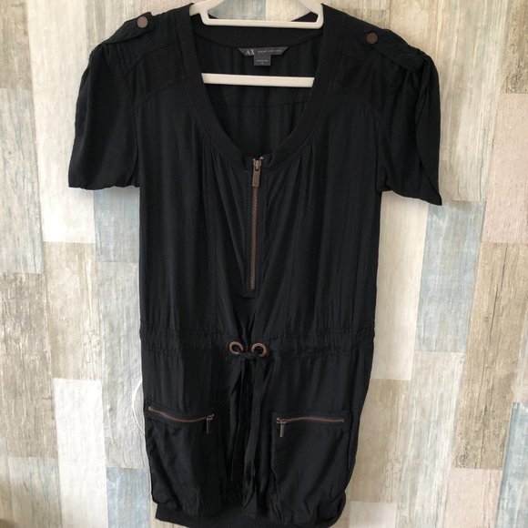 AX ARMANI EXCHANGE Retro Y2K Whimsigoth Zip Dress - Picture 9 of 9